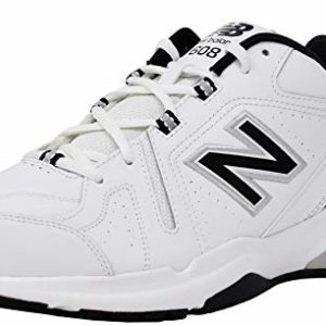 New Balance Men 608V5 Trainer Shoe, Whit …
